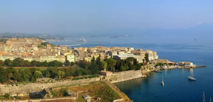 Framed Print : View over the city of Corfu Old town, taken from the old fortress Framed Print : View over the city of Corfu Old town, taken from the old fortress