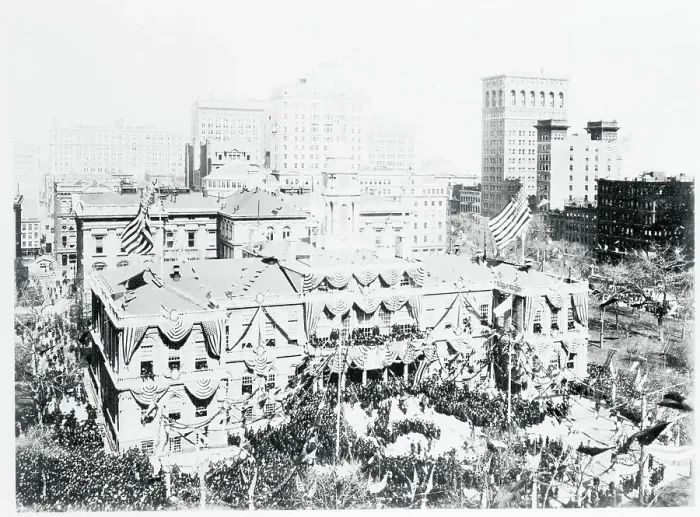 Framed Print : View of City Hall Area During Subway Ceremonies Framed Print : View of City Hall Area During Subway Ceremonies