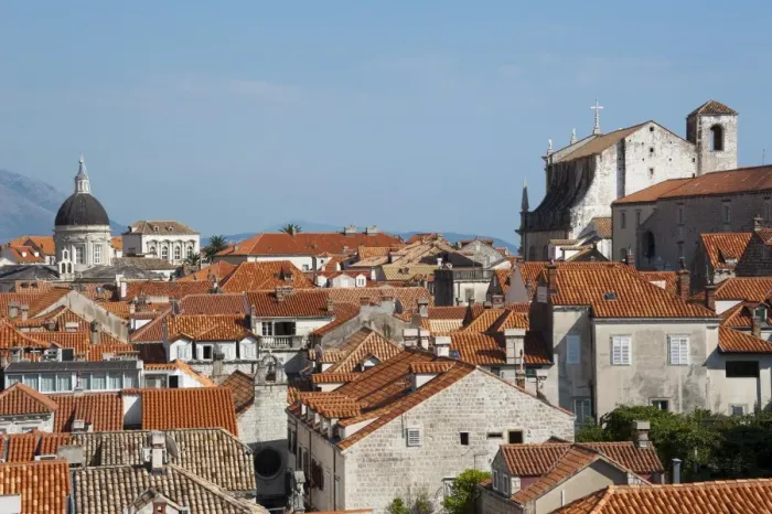 Framed Print : View from the city walls, historic centre, Dubrovnik, Dalmatia, Croatia Framed Print : View from the city walls, historic centre, Dubrovnik, Dalmatia, Croatia