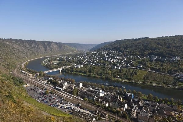 View of Cochem on the Moselle, Rhineland-Palatinate, Germany, Europe