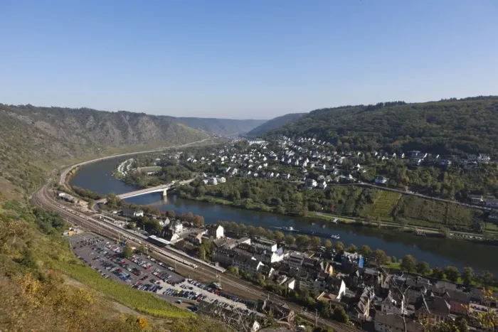 Framed Print : View of Cochem on the Moselle, Rhineland-Palatinate, Germany, Europe
