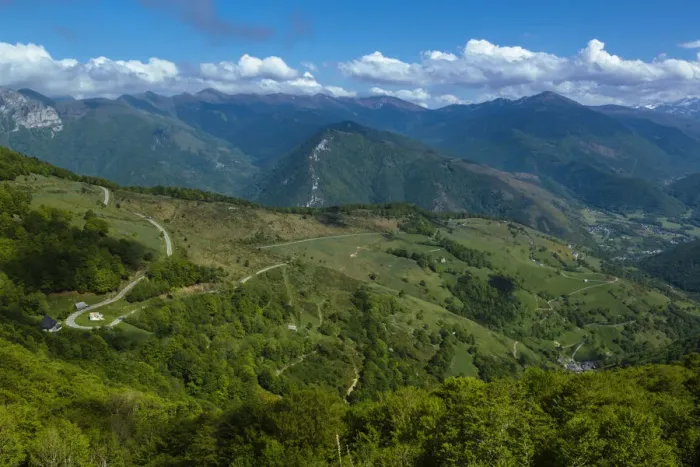 Framed Print : View from the col d Aspin, national park of Pyrenees, Hautes Pyrenees, France Framed Print : View from the col d Aspin, national park of Pyrenees, Hautes Pyrenees, France
