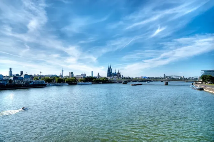 Framed Print : View of Cologne across the Rhine Framed Print : View of Cologne across the Rhine