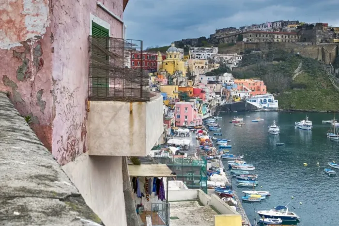 Framed Print : view of the corricella in Procida Framed Print : view of the corricella in Procida