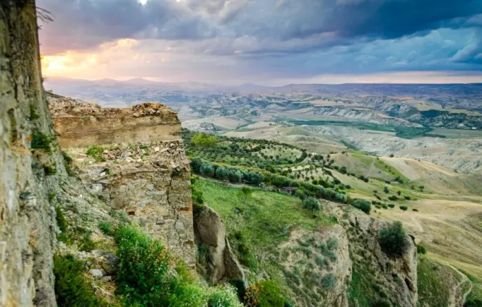 Framed Print : View from Craco Framed Print : View from Craco