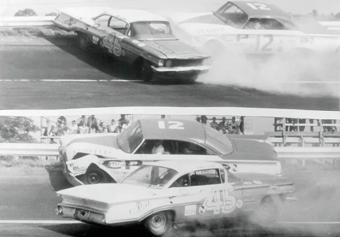 Framed Print : View of Crash in Darlington Race Framed Print : View of Crash in Darlington Race