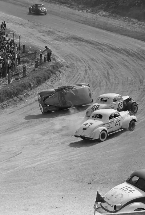 Framed Print : View of Crash During Stock Race Framed Print : View of Crash During Stock Race