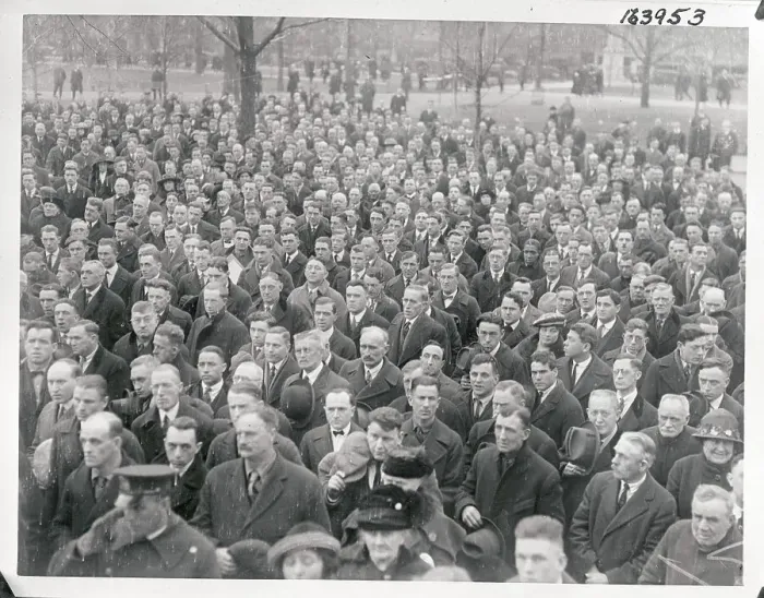 Framed Print : View of Crowd at Bonus Rally Framed Print : View of Crowd at Bonus Rally