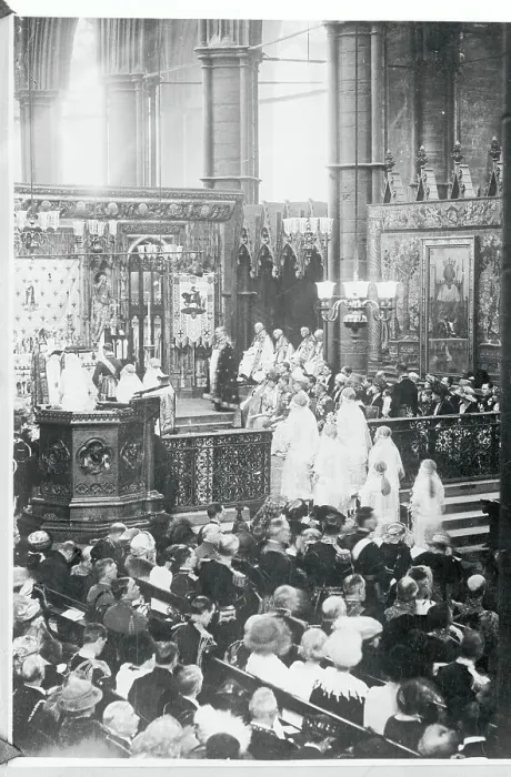 Framed Print : View of Crowded Church for Royal Wedding Framed Print : View of Crowded Church for Royal Wedding