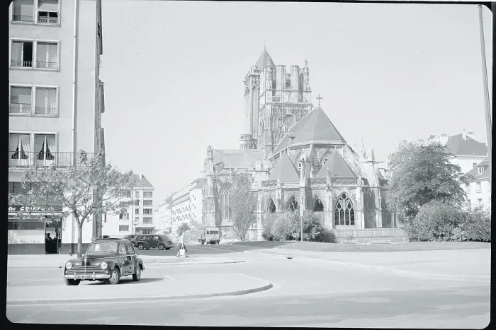 Framed Print : View of Damaged Church
