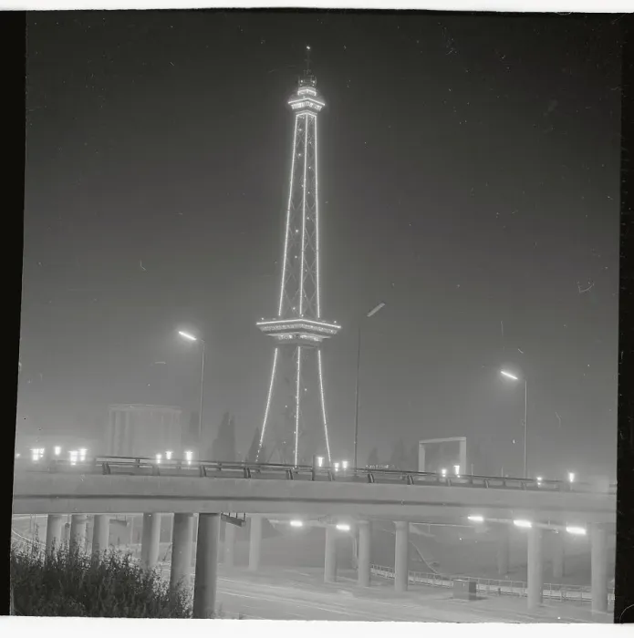 Framed Print : View of Decorated Radio Broadcasting Tower Framed Print : View of Decorated Radio Broadcasting Tower