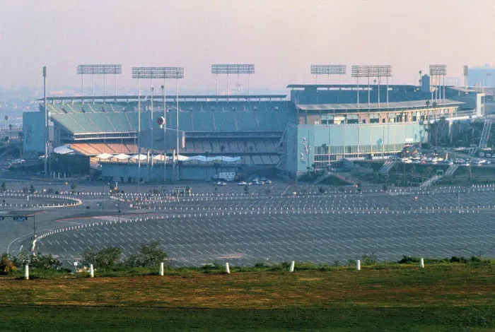Framed Print : View of Dodgers Stadium
