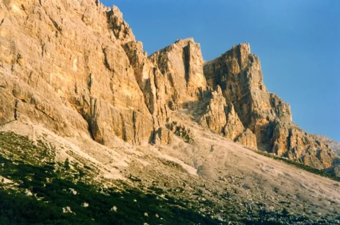 Framed Print : View of dolomites in a clear summer day Framed Print : View of dolomites in a clear summer day