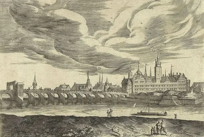 Framed Print : View of Dresden circa 1585, Saxony, Germany, Historical, digitally restored reproduction from an 18th or 19th century original Framed Print : View of Dresden circa 1585, Saxony, Germany, Historical, digitally restored reproduction from an 18th or 19th century original