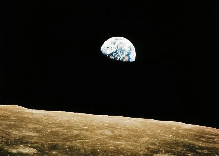 Framed Print : View of the Earth Rising Framed Print : View of the Earth Rising