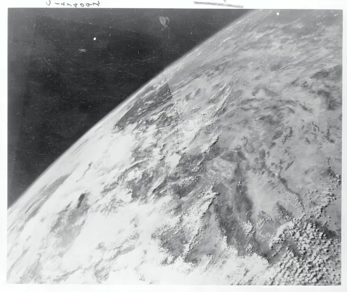 Framed Print : View of Earth From Spacecraft Framed Print : View of Earth From Spacecraft
