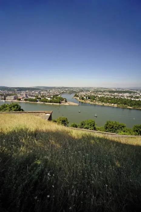 Framed Print : View from Ehrenbreitstein Fortress, Koblenz, Rhineland-Palatinate, Germany, Europe