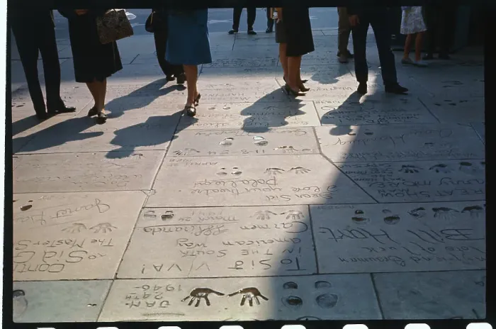 Framed Print : View of Famous Hollywood Hand and Footprints Framed Print : View of Famous Hollywood Hand and Footprints