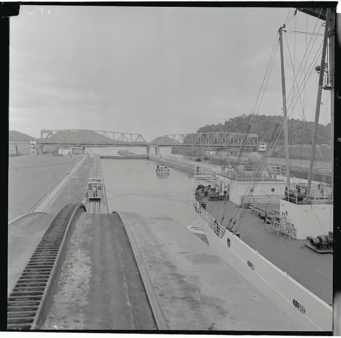 Framed Print : View of First Lock on Panama Canal Framed Print : View of First Lock on Panama Canal
