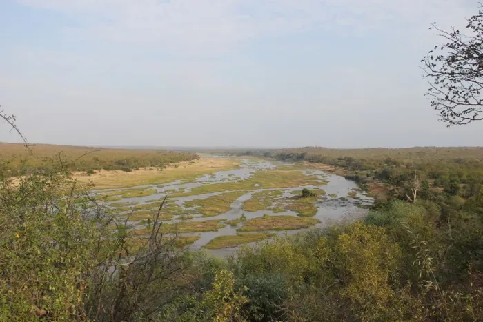 Framed Print : A view of the floodplain of the Olifants River in the Kruger National Park in