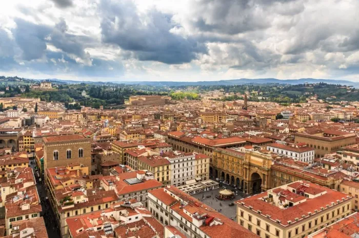 Framed Print : View over Florence with storm clouds Framed Print : View over Florence with storm clouds