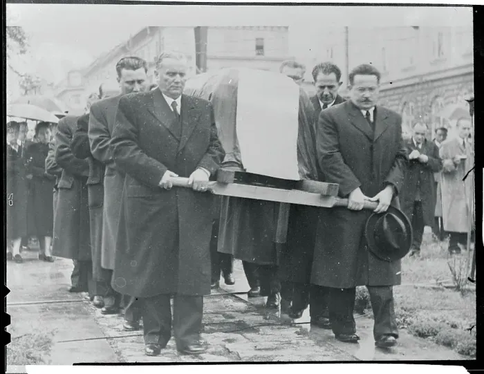 Framed Print : View of Funeral Pallbearers for Marshal Tito's Friend Framed Print : View of Funeral Pallbearers for Marshal Tito's Friend
