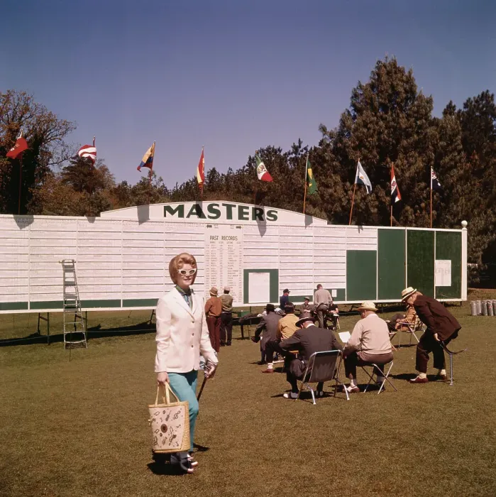 Framed Print : View of Gallery at Augusta Masters Tournament