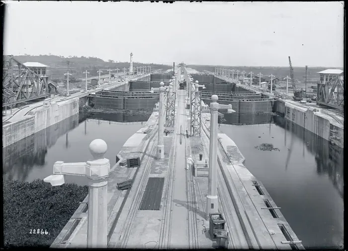 Framed Print : View of Gatun Locks Looking North Framed Print : View of Gatun Locks Looking North
