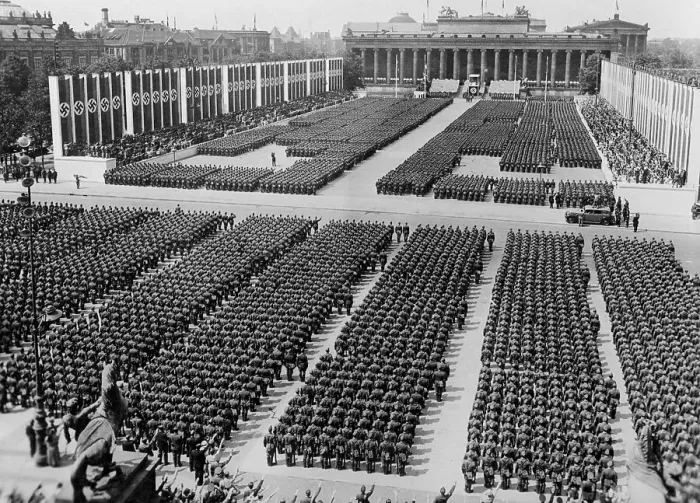 Framed Print : View of German Soldiers in Formation During Parade Framed Print : View of German Soldiers in Formation During Parade