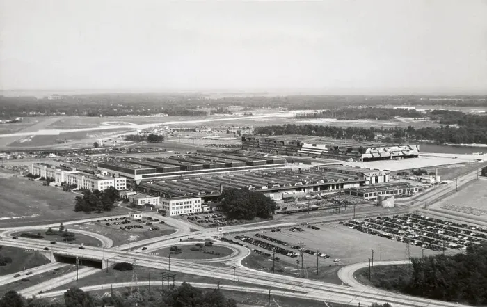 Framed Print : View of Glenn Martin Company Plant by Architect Albert Kahn Framed Print : View of Glenn Martin Company Plant by Architect Albert Kahn