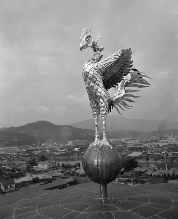Framed Print : View of Golden Phoenix Statue in Hiroshima Framed Print : View of Golden Phoenix Statue in Hiroshima