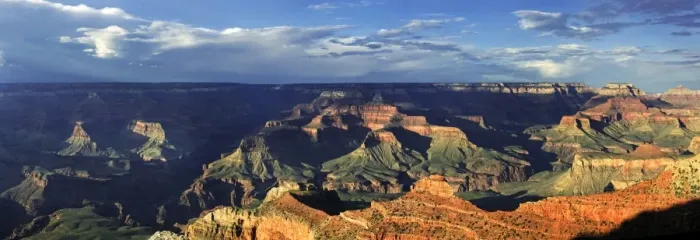Framed Print : View of the Grand Canyon in the evening light, viewing point Mather Point, South Rim, Grand Canyon, at Tusayan, Arizona, USA