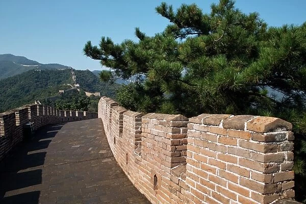 View of great wall of China