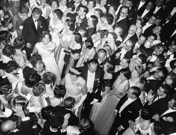 Framed Print : Top View of Guests at a Ball Framed Print : Top View of Guests at a Ball