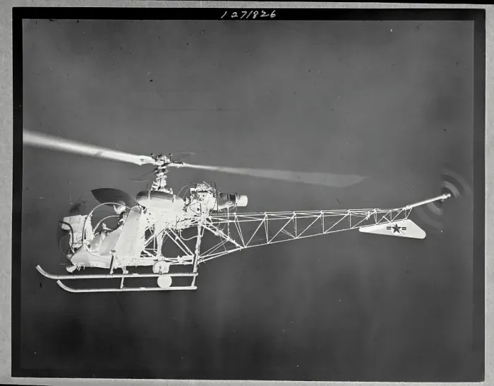 Framed Print : View of Helicopter in Flight