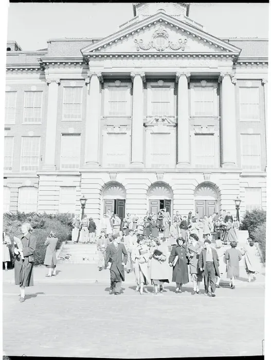 Framed Print : View of High School