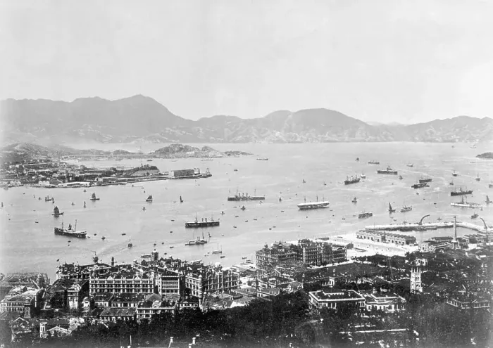 Framed Print : View Of Hong Kong Waters; Ships Framed Print : View Of Hong Kong Waters; Ships