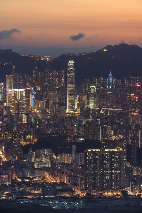 Framed Print : View of Hongkong city center from Kowloon side Framed Print : View of Hongkong city center from Kowloon side