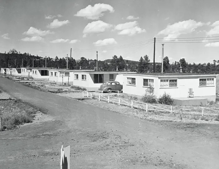 Framed Print : View of Houses Where Atomic Bomb Developers Lived Framed Print : View of Houses Where Atomic Bomb Developers Lived