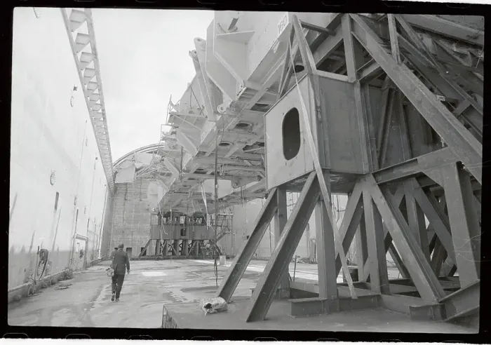 Framed Print : View of the Hughes Mining Barge