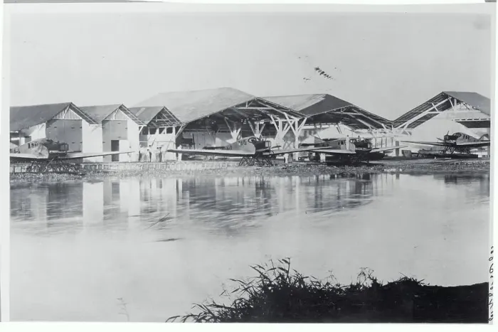 Framed Print : View of Hydroplane Hangar Framed Print : View of Hydroplane Hangar