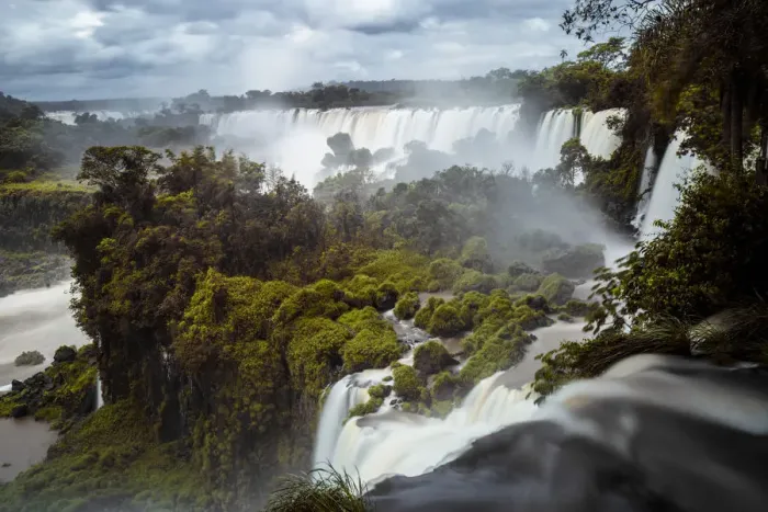Framed Print : View of Iguazu Falls, Argentine Province Of Misiones, South America Framed Print : View of Iguazu Falls, Argentine Province Of Misiones, South America