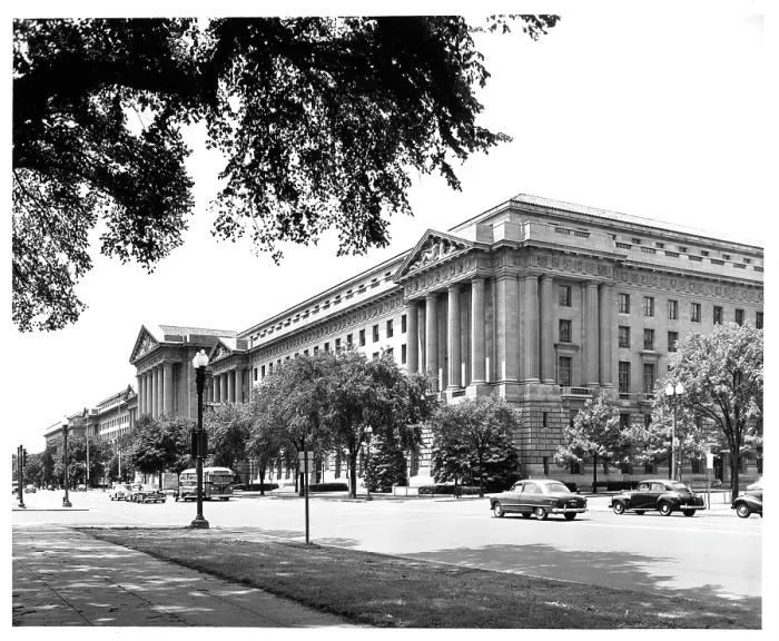 Framed Print : View Of The Interstate Commerce Commission And Labor Department In Washington, DC Framed Print : View Of The Interstate Commerce Commission And Labor Department In Washington, DC