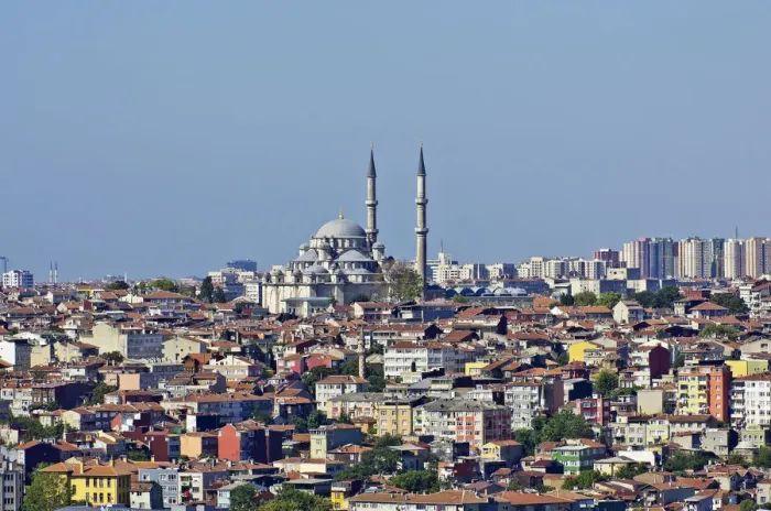 Framed Print : View of Istanbul as seen from the Galata tower, the Sueleymaniye Mosque at the back, Istanbul, Turkey Framed Print : View of Istanbul as seen from the Galata tower, the Sueleymaniye Mosque at the back, Istanbul, Turkey