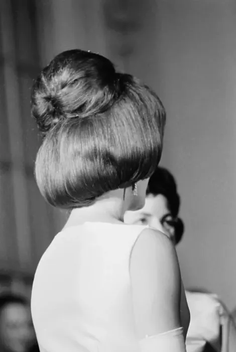 Framed Print : Back View of Jacqueline Kennedy's Hairdo Framed Print : Back View of Jacqueline Kennedy's Hairdo
