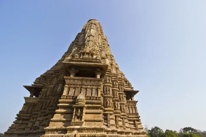 Framed Print : Back view of Kandariya Mahadeva Temple, Khajuraho, Chhatarpur District, Madhya Pradesh, India