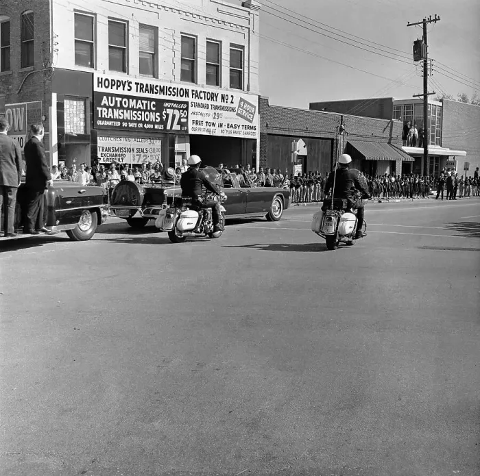 Framed Print : View of Kennedy Motorcade Prior to Assassination Framed Print : View of Kennedy Motorcade Prior to Assassination