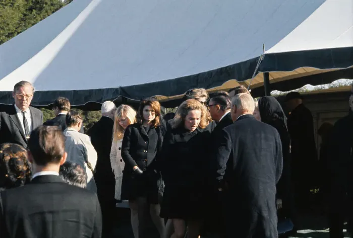 Framed Print : View of Kennedy Widows Outside at Burial Services Framed Print : View of Kennedy Widows Outside at Burial Services