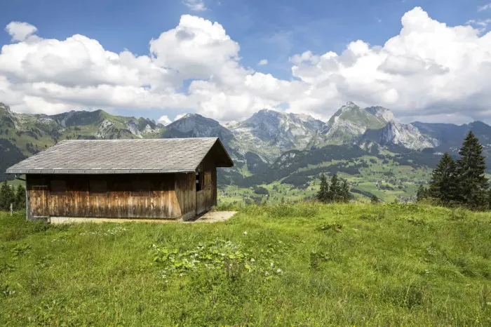 Framed Print : View from Klangweg or Sound Trail on Toggenburg Mountain towards the Alpstein Mountains with Saentis Mountain, Wildhaus, Canton of St. Gallen, Switzerland Framed Print : View from Klangweg or Sound Trail on Toggenburg Mountain towards the Alpstein Mountains with Saentis Mountain, Wildhaus, Canton of St. Gallen, Switzerland