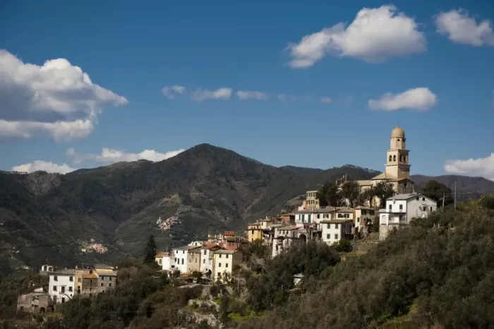 Framed Print : View of Legnaro, Levanto, Cinque Terre, Unesco World Heritage Site, Liguria, Italy